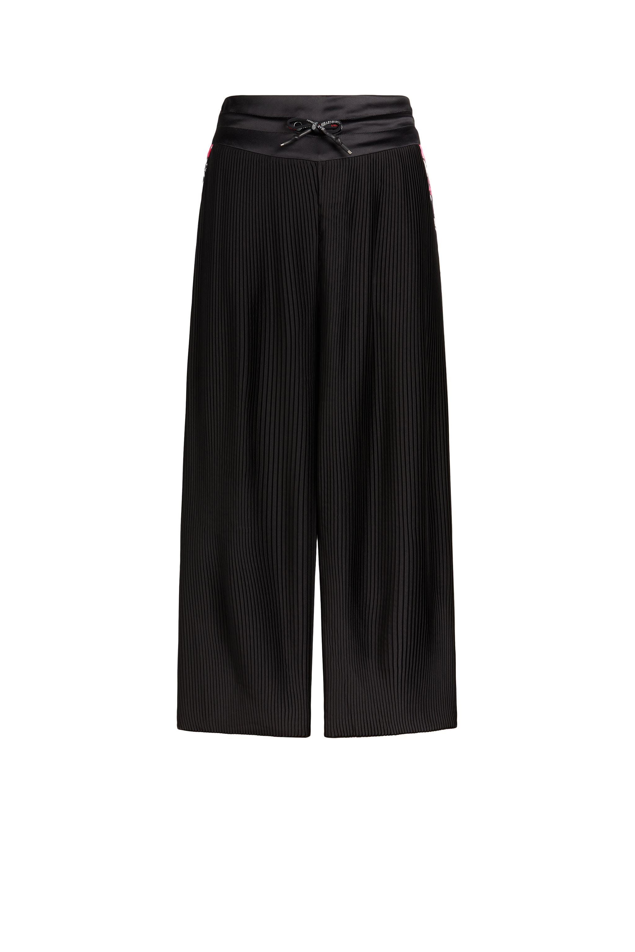 UG Floral-Print Pleated Culottes BLACK IYY02G-RD038