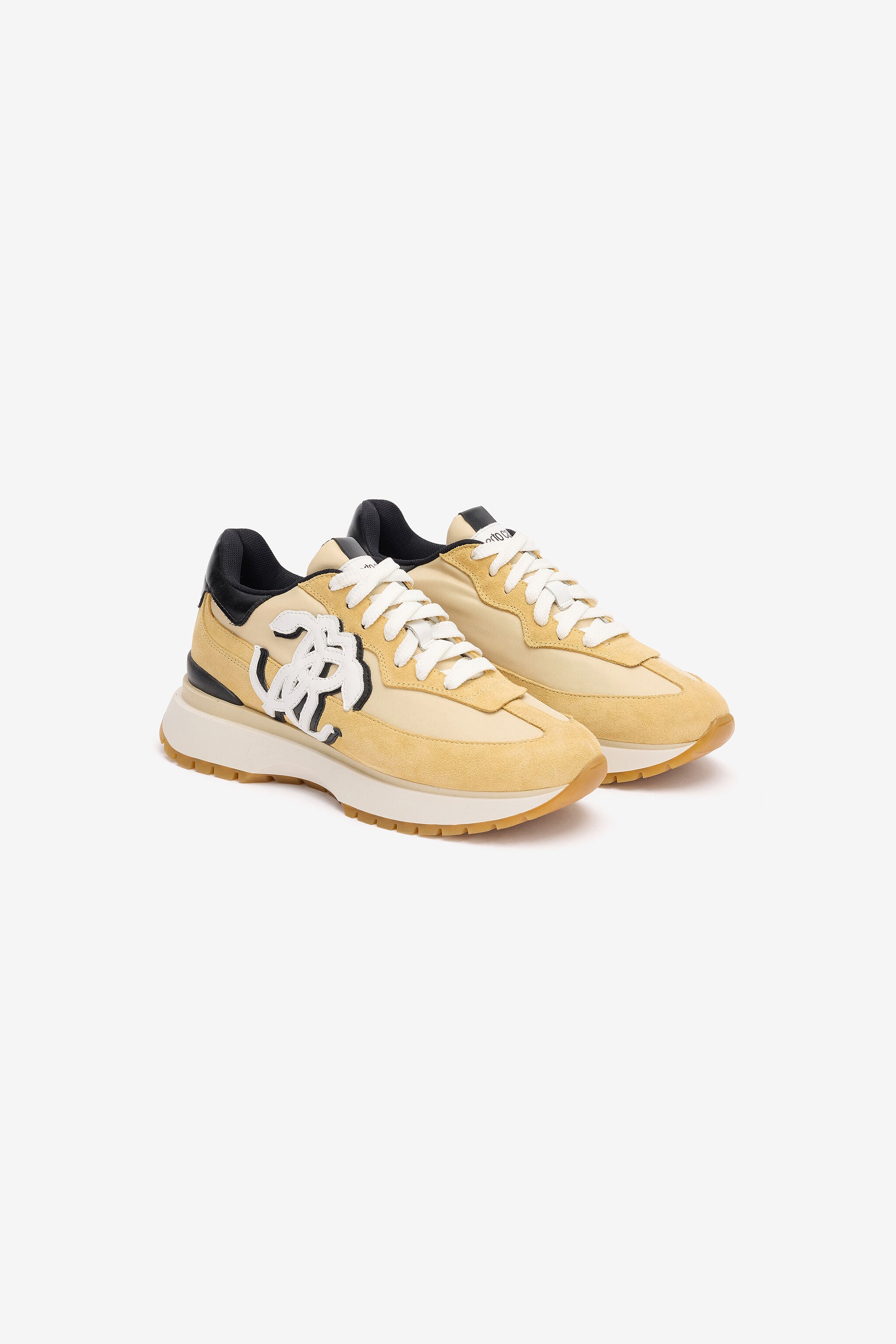 RC Sneakers With Contrasting Back And Monogram Mirror Snake RC Sneakers With Contrasting Back And Monogram Mirror Snake Light Brown UKS032-PZM02