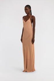 RC Beige Maxi Slip Dress Pink TKT198-GG015