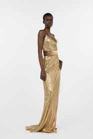 RC Extra-long gold sequin gown GOLD WWT126-TR007
