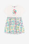 JU Colour-block monogram-print dress Light blue QJT141-JV025