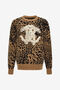 RC Sweater with Monogram RC and Jaguar Skin print RC Sweater with Monogram RC and Jaguar Skin print Brown SKM605-MQ033