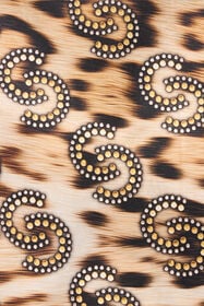 RC Scarf With Jaguar Skin Print And Rhinestones MULTICOLOR POI00C-5IP90