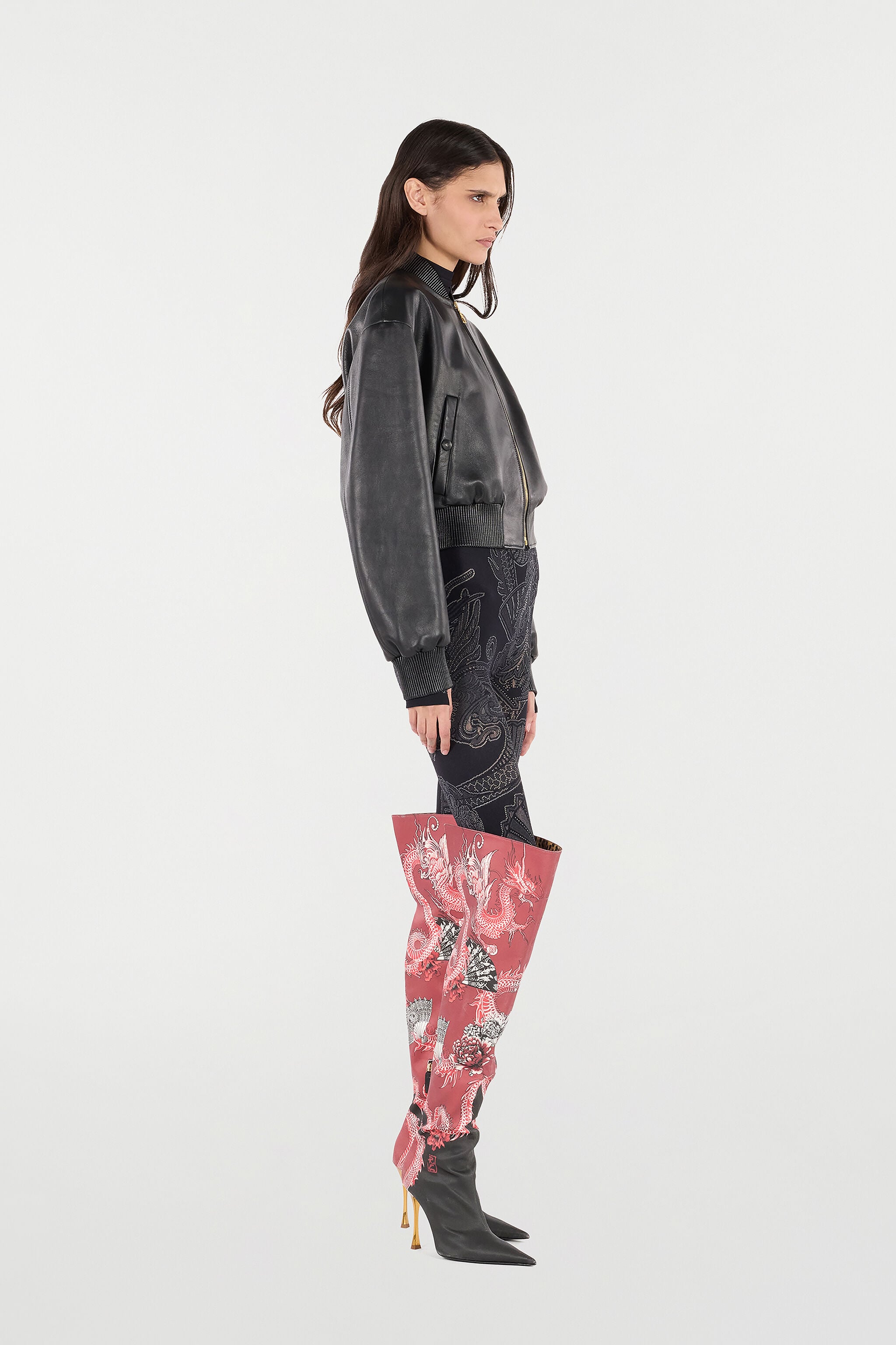 RC Bomber In Pelle Nero VKP802-PN014