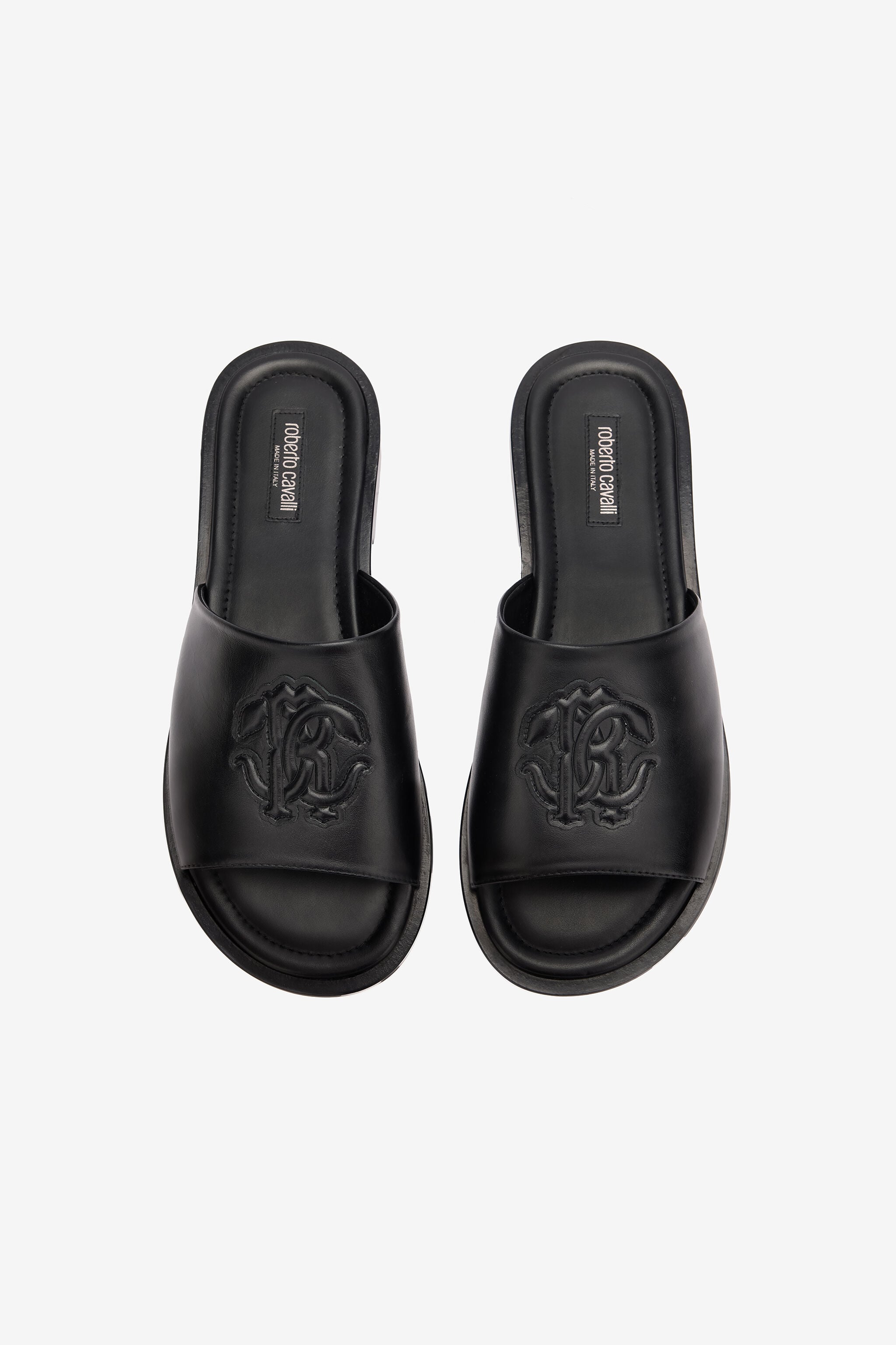 RC Slides With Mirror Snake Monogram RC Slides With Mirror Snake Monogram Black URS026-PZA90