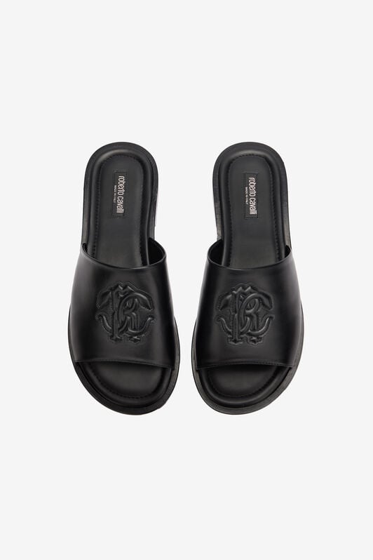 RC Slides With Mirror Snake Monogram RC Slides With Mirror Snake Monogram Black URS026-PZA90