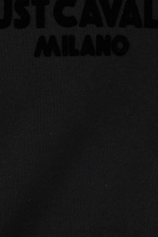 JC T-Shirt With JC Monogram And Contrasting Topstitching JC T-Shirt With JC Monogram And Contrasting Topstitching BLACK UFT037-UF057