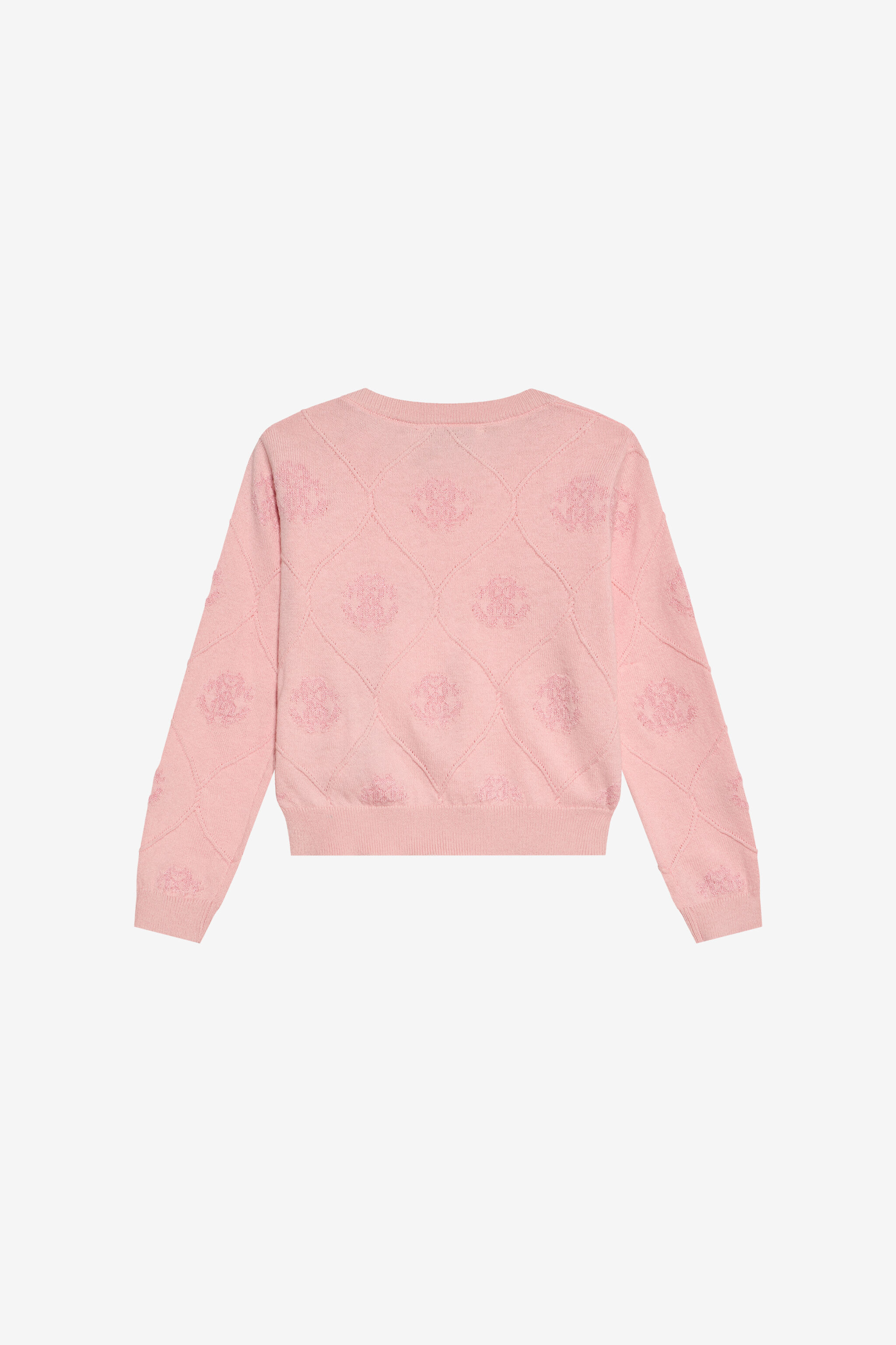 JU Jersey de punto rosa blush con monograma JU Jersey de punto rosa blush con monograma PINK HEAV. XJM61K-MQS84