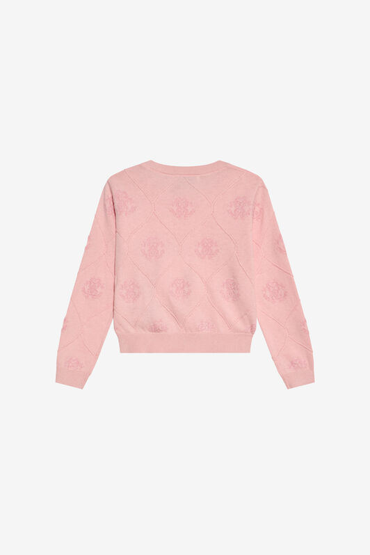 JU Jersey de punto rosa blush con monograma JU Jersey de punto rosa blush con monograma PINK HEAV. XJM61K-MQS84