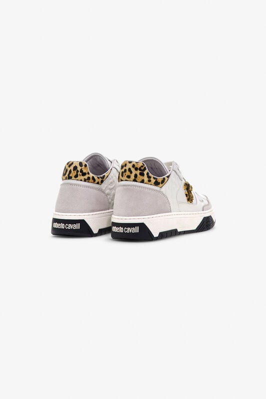 RC Sneaker Mit Jaguar Skin Print Und Monogram RC RC Sneaker Mit Jaguar Skin Print Und Monogram RC Weiß SKS044-PZA01