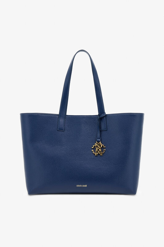 RC Blue Leather Shopping Bag With RC Monogram Blue SKB016-PZ241