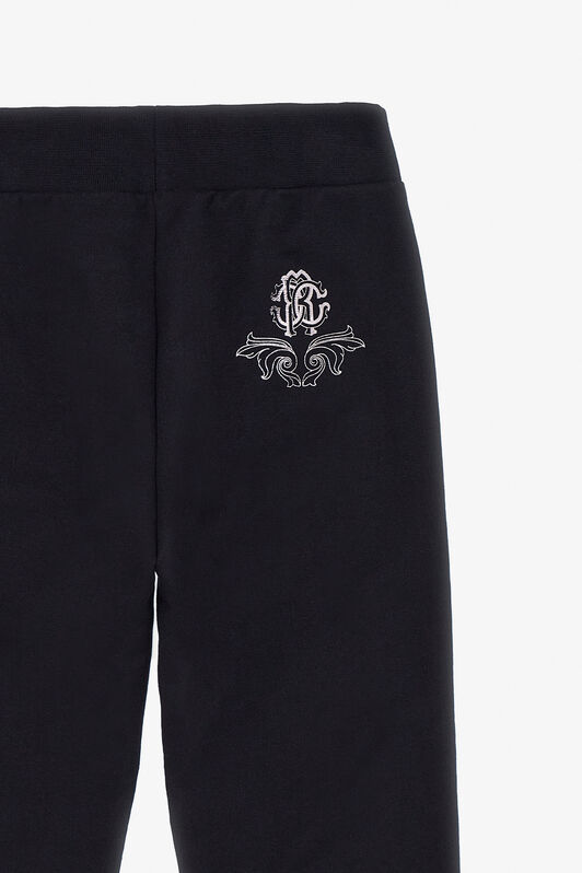 JU Pantaloni in Cotone con Stampa Logo Nero TJT20O-CF050