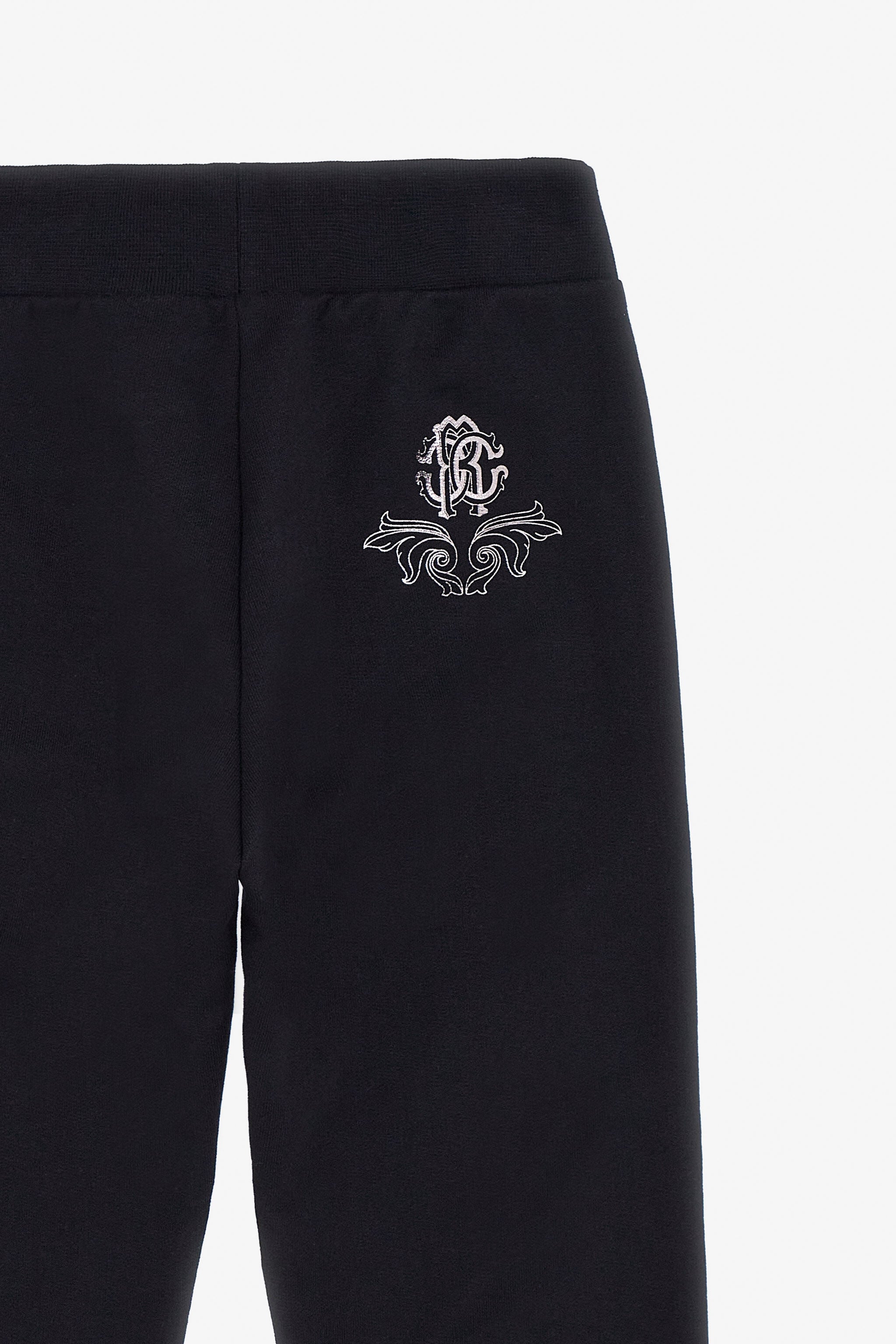 JU Pantaloni in Cotone con Stampa Logo Nero TJT20O-CF050