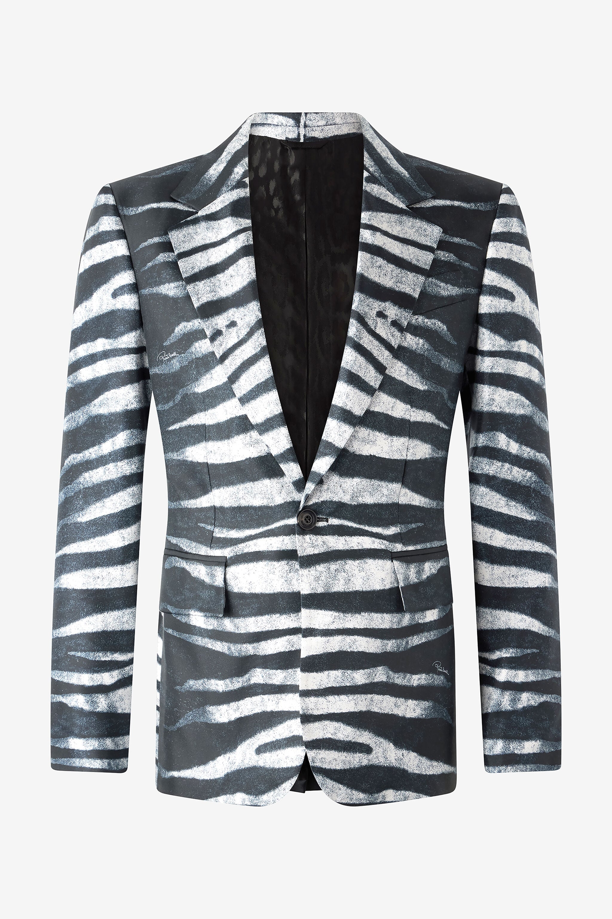 RC Zebra-Print Blazer Black/White URT405-4QN50