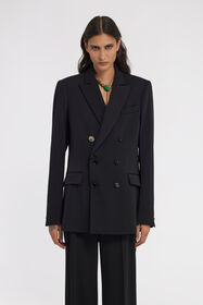RC Double-breasted Blazer Schwarz TKT409-WP034