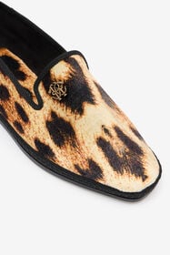 RC Cheetah Skin Flat Loafers Brown VKS028-VLV05