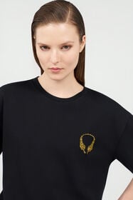 RC T-shirt en coton avec tigres BLACK WQT62B-JD028