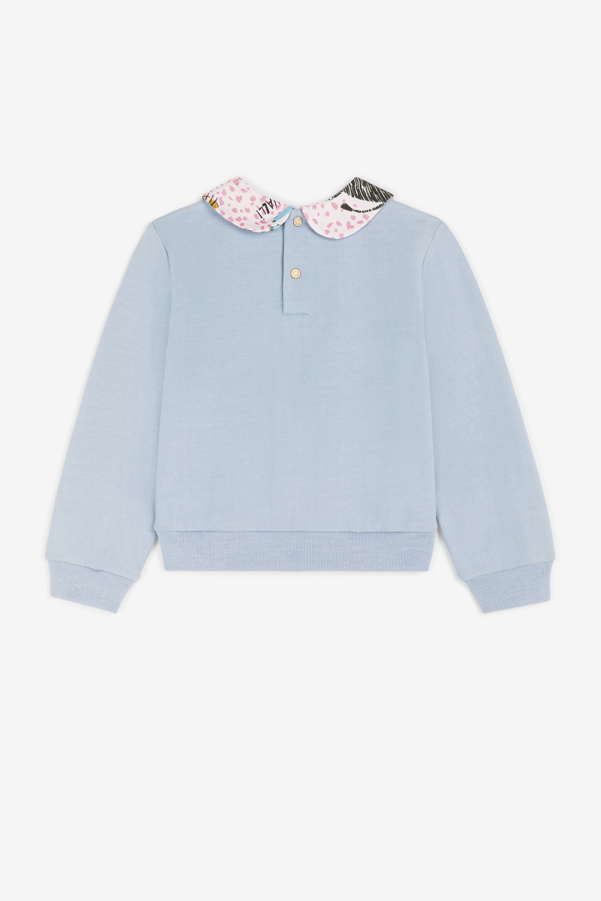 JU Logo And Wildlife-Print Sweatshirt JU Logo And Wildlife-Print Sweatshirt Light blue PJT956-CF050