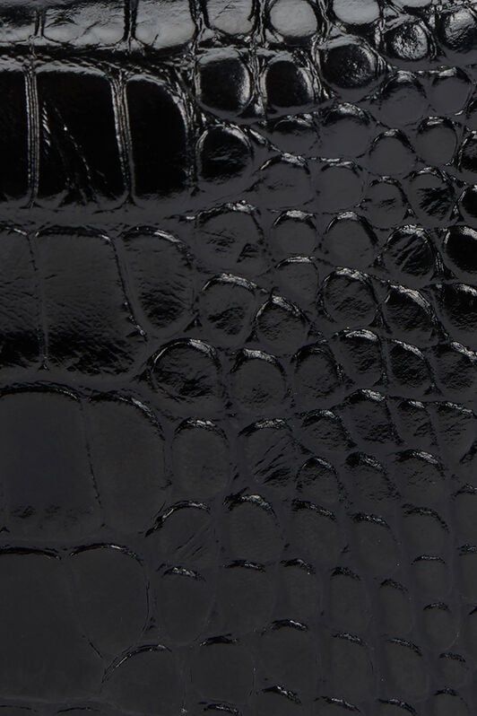 RC Black Croc-Effect Shoulder Bag With Mirror Snake Monogram RC Black Croc-Effect Shoulder Bag With Mirror Snake Monogram BLACK QOB00B-PZO32