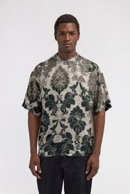 RC Broccato Print T-Shirt Black/White TRT62T-4QN14