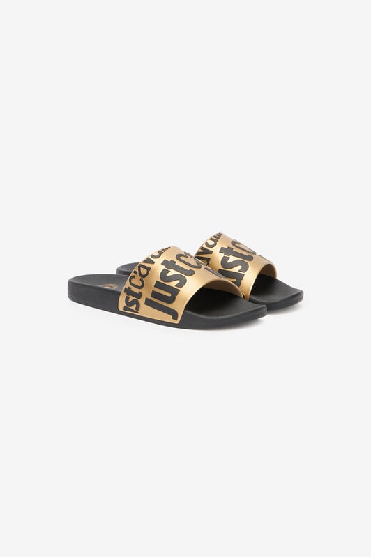 JC Slipper Mit Logo JC Slipper Mit Logo Schwarz/Gold UFS027-UF302