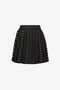 RC Spike stud-embellished pleated miniskirt Black QKR332-FY012