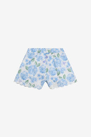 JU Shorts In Cotone Stampa Plumago WHITE/BLUE WJT23H-7MR13
