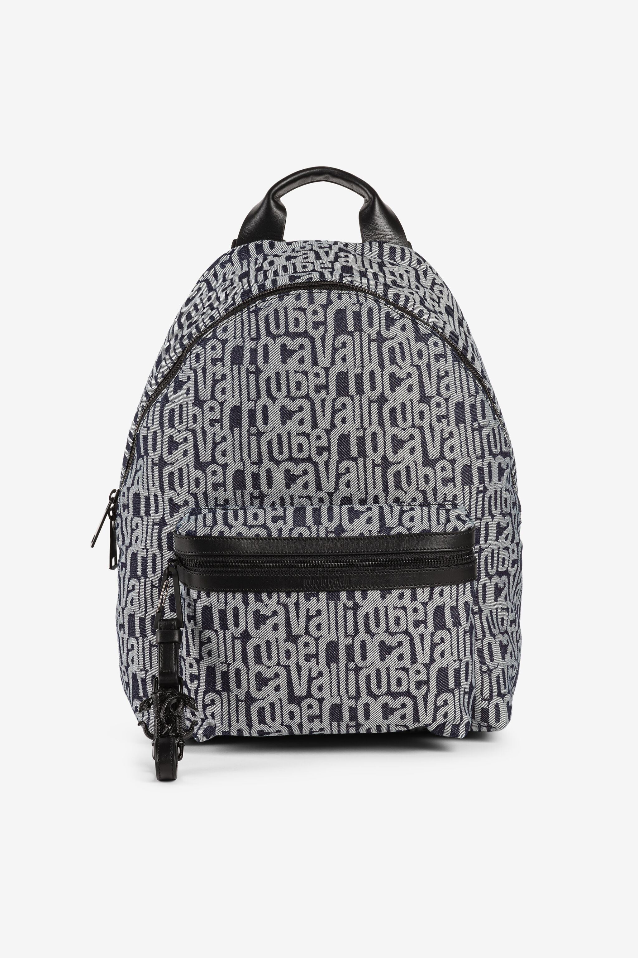 RC Mochila de tejido vaquero con logotipos de jacquard RC Mochila de tejido vaquero con logotipos de jacquard Azul oscuro/Gris oscuro RRB002-FKJ01