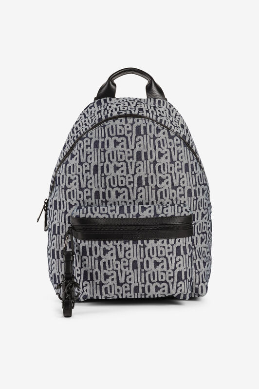 RC Mochila de tejido vaquero con logotipos de jacquard RC Mochila de tejido vaquero con logotipos de jacquard Azul oscuro/Gris oscuro RRB002-FKJ01