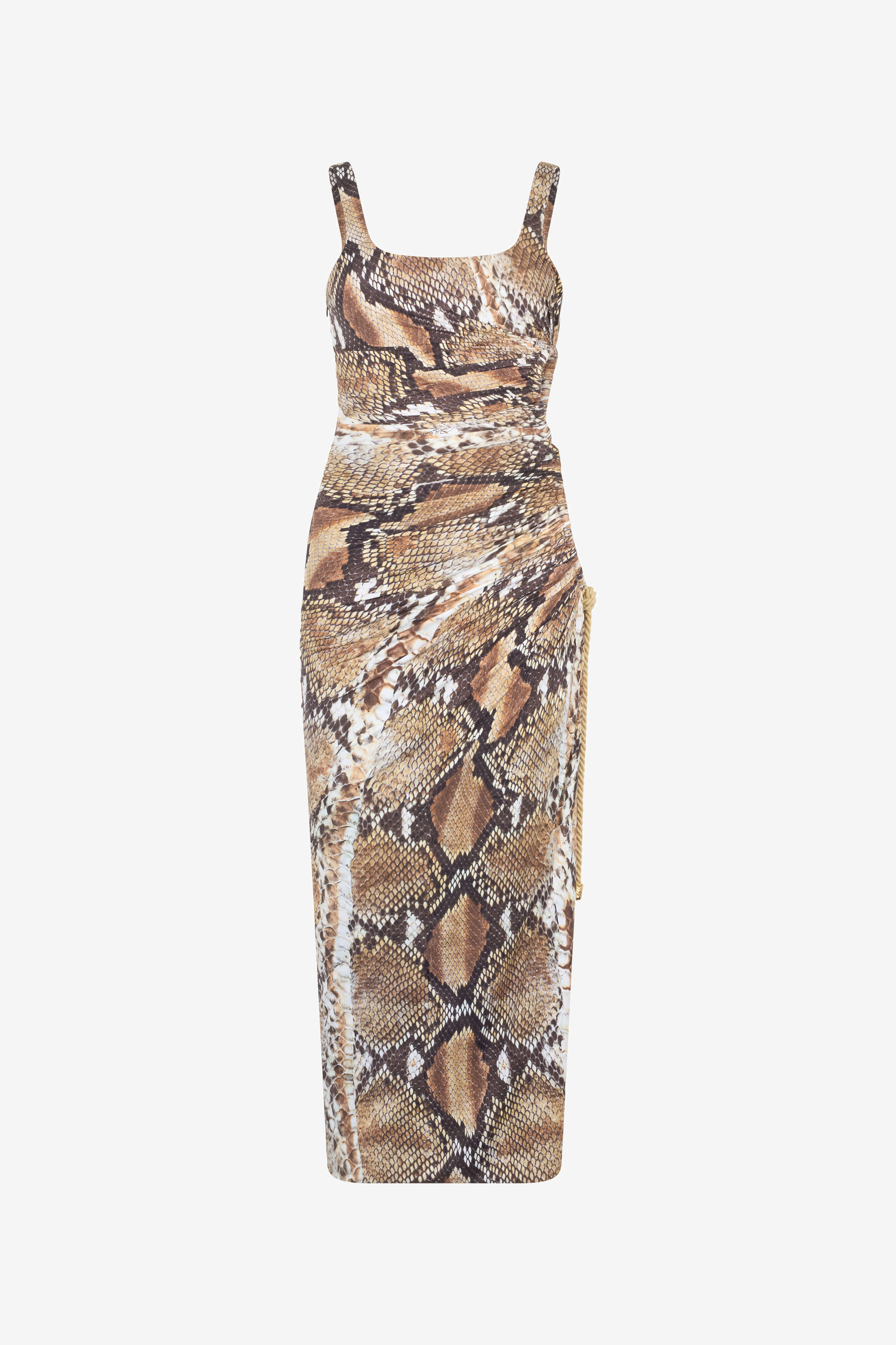 RC Python print midi dress RC Python print midi dress Brown UWT137-LNN93