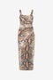 RC Robe midi imprimée Python RC Robe midi imprimée Python Marron UWT137-LNN93