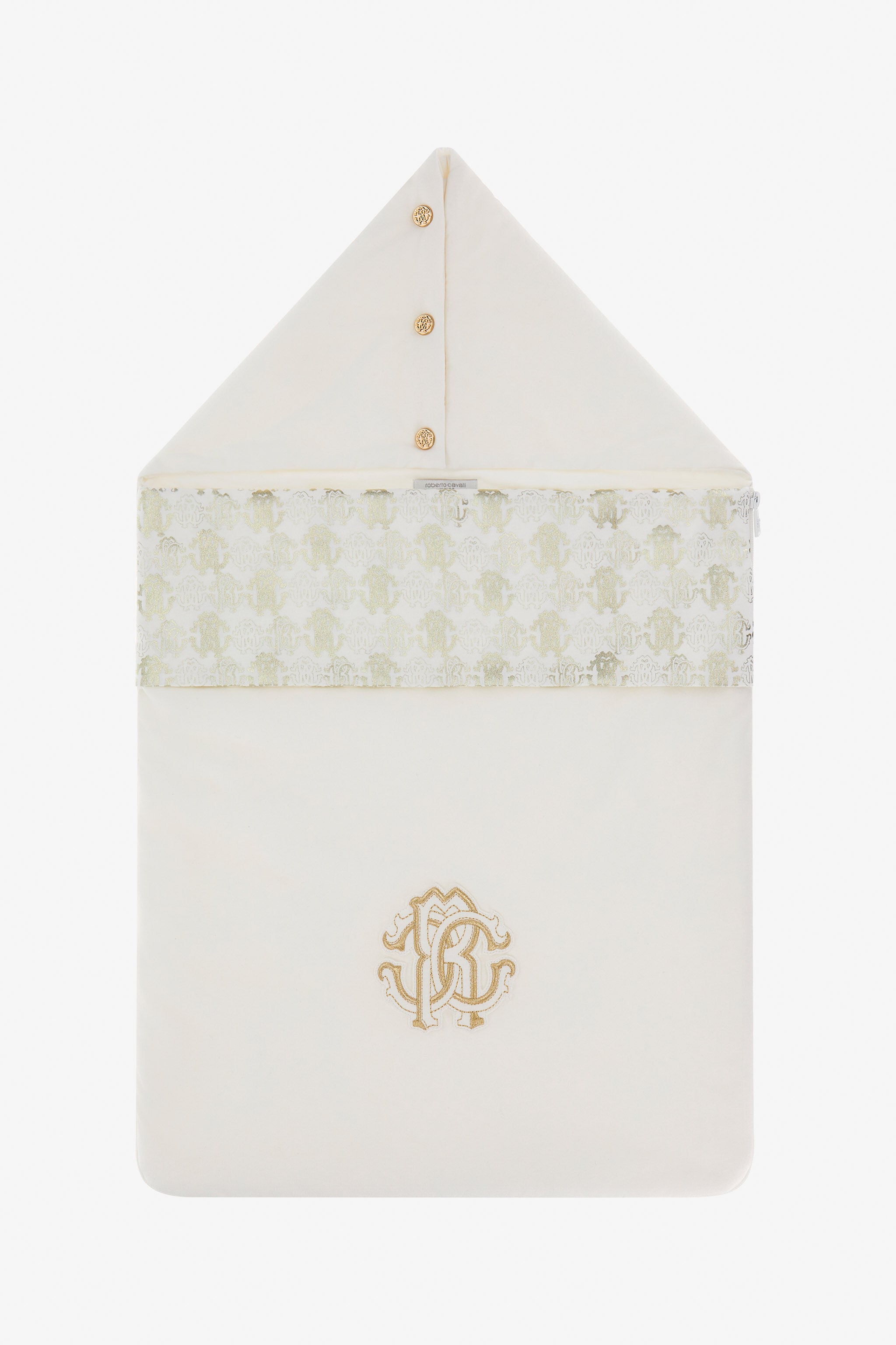 JU Nido para bebé de algodón con estampado de monograma RC Blanco TJT825-JD001