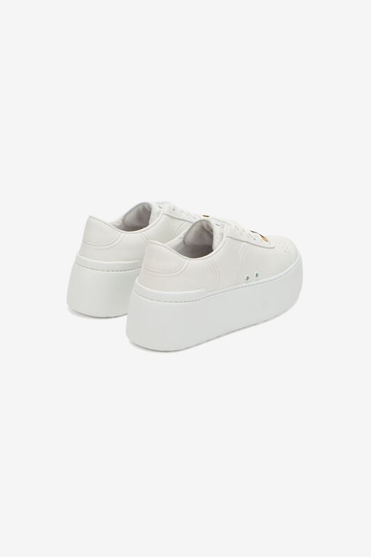 RC White Leather Platform Sneaker RC White Leather Platform Sneaker White SKS039-PZA90