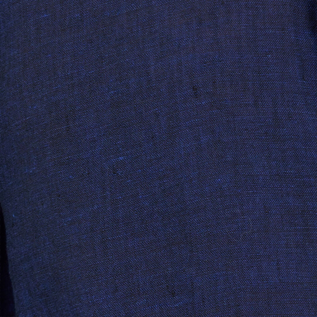 RC Blue Linen Shirt With Monogram RC NAVY QOT70I-LG018
