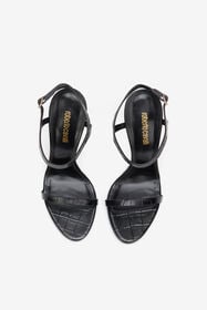 RC Sandali Alti Neri in Pelle Effetto Cocco BLACK SOS00Q-PZ037