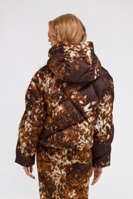 RC Appaloosa Print Puffer Jacket Brown TKT802-SRN08