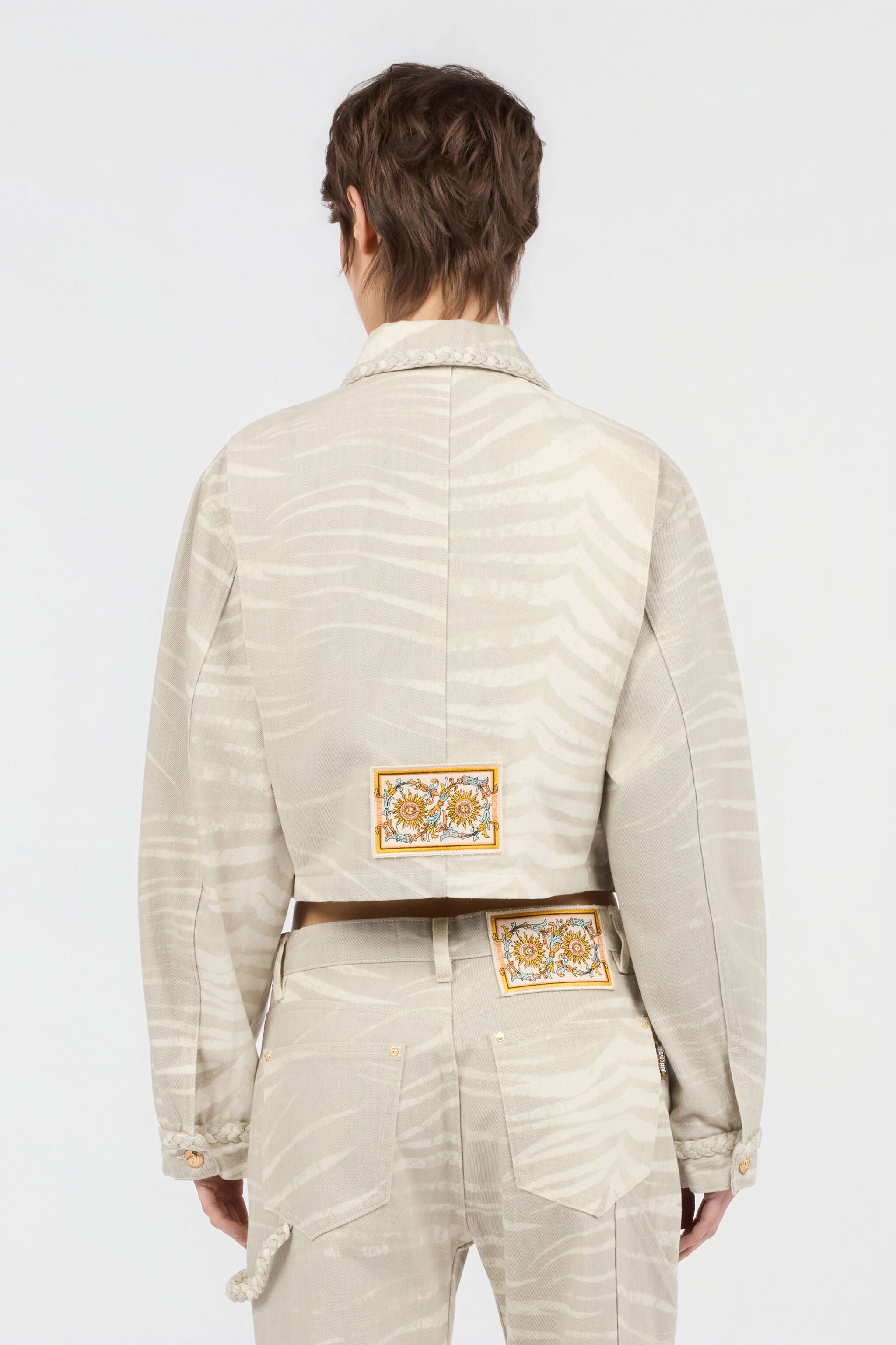 JC Natural Barb Print Jacket JC Natural Barb Print Jacket OFF WHITE WFT347-WF745