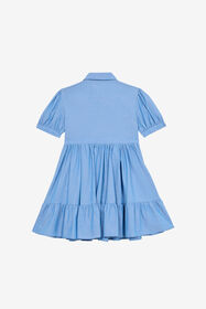 JU Robe Chemise En Coton Bleu clair UJJ10A-DL013