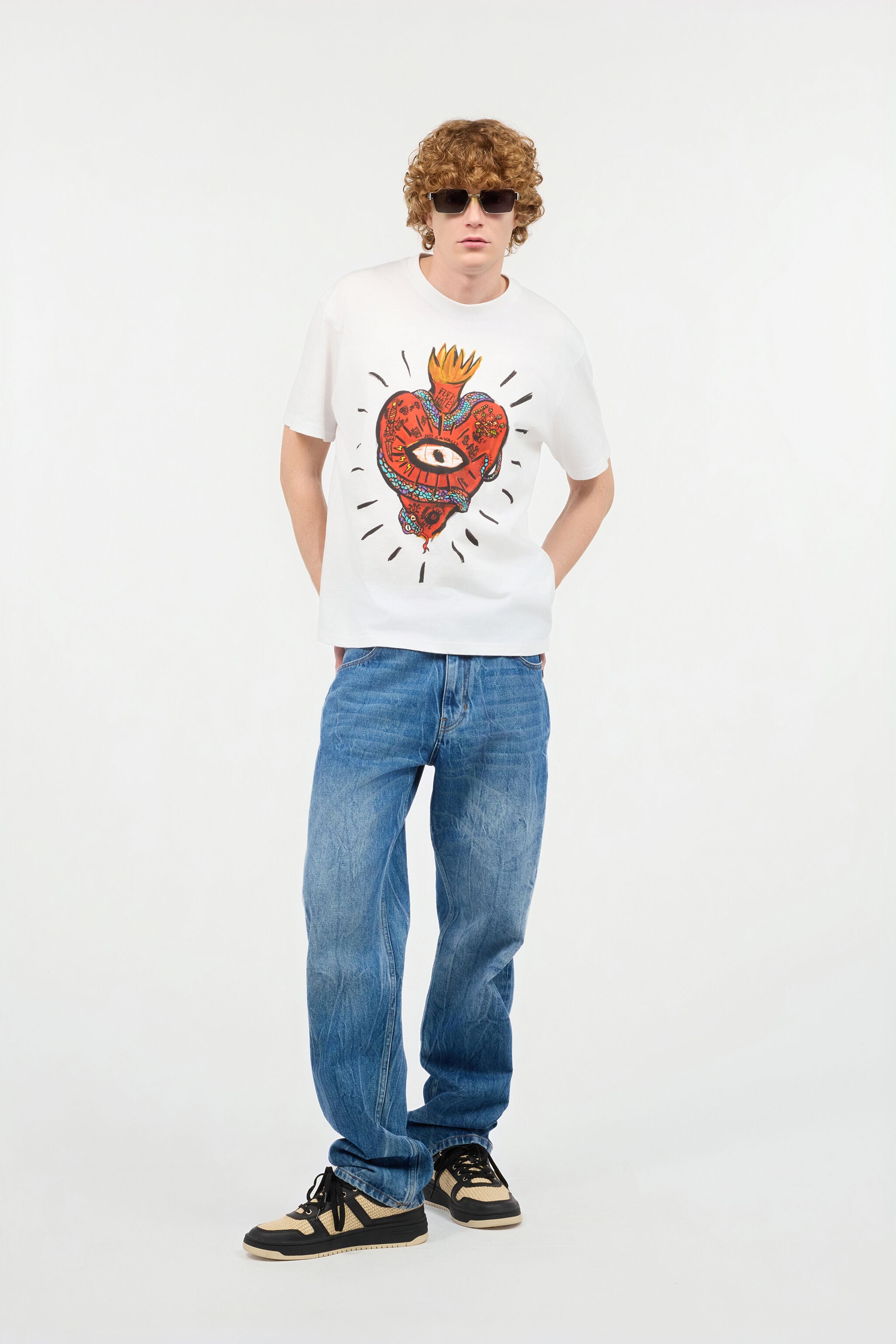 JC Five-Pocket Vintage-Effect Jeans JC Five-Pocket Vintage-Effect Jeans Light blue UFJ002-UF022