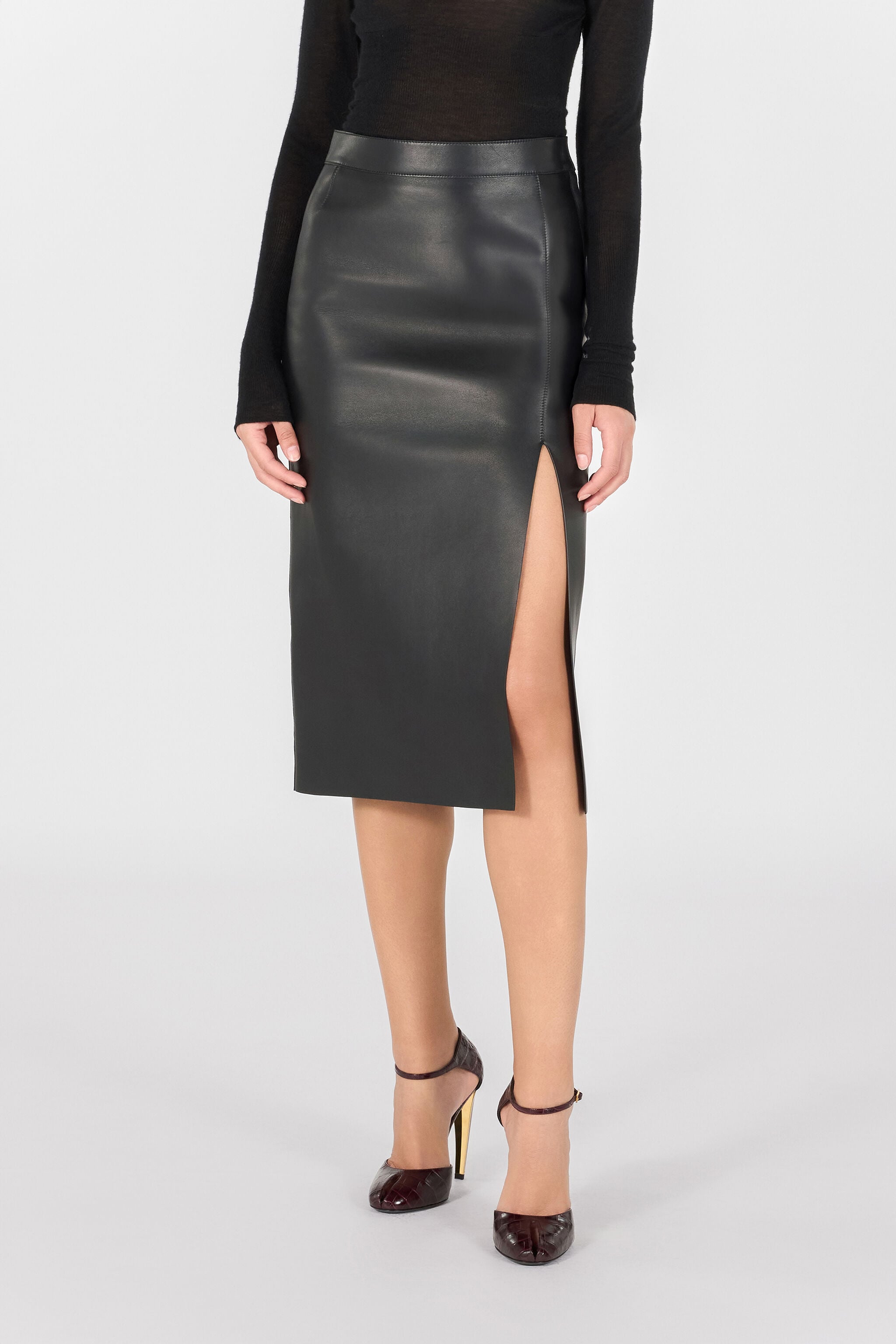 RC Plain midi skirt RC Plain midi skirt Black TWP300-PN001