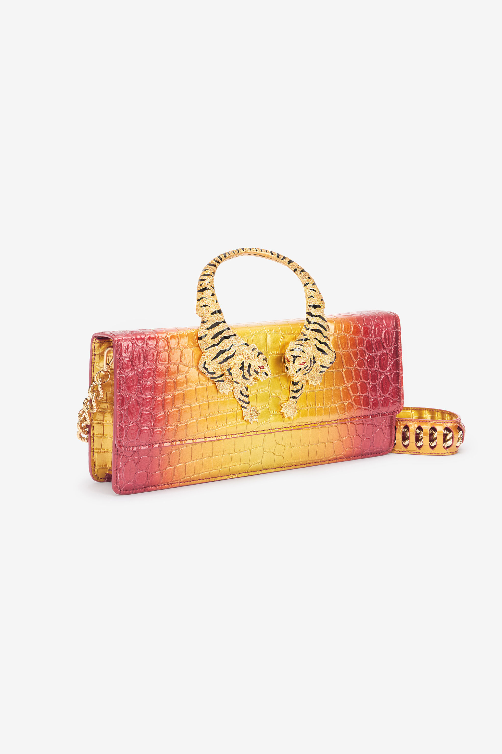 RC Long Crocodile-Print Roar Bag RC Long Crocodile-Print Roar Bag Orange UWB004-PZSF5