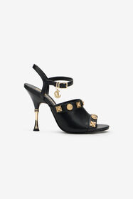 JC Sandalo in Pelle con Decorazioni BLACK WFS083-WF321