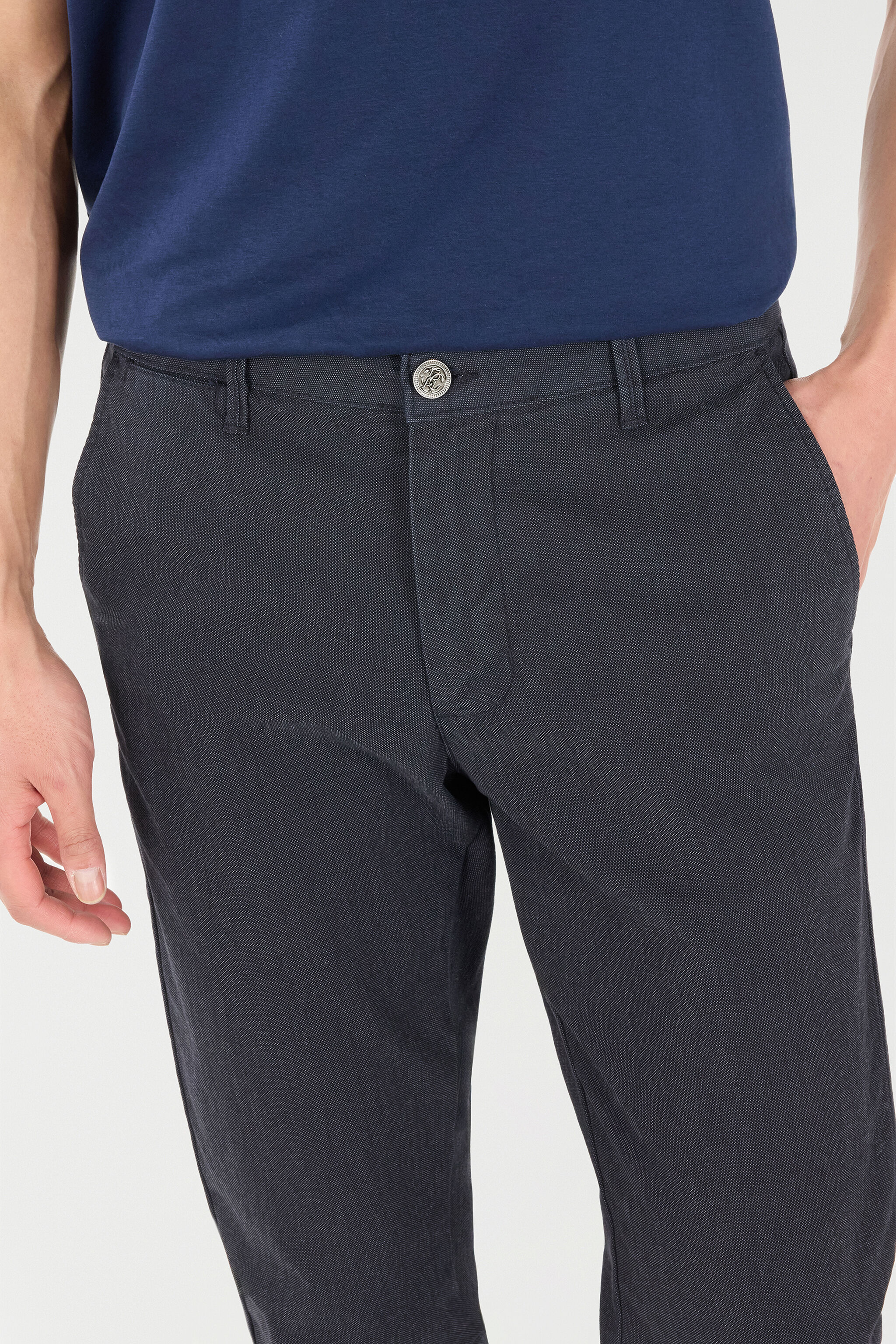 RC Pantalon En Coton Stretch Bleu foncé POT20A-DJ001