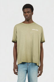 RC Green T-Shirt with Back Snake Print MILITARY GREEN SOT60B-JD005