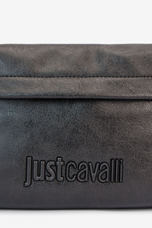 JC Hammered Effect Belt Bag With Logo JC Hammered Effect Belt Bag With Logo BLACK VFB002-VF534