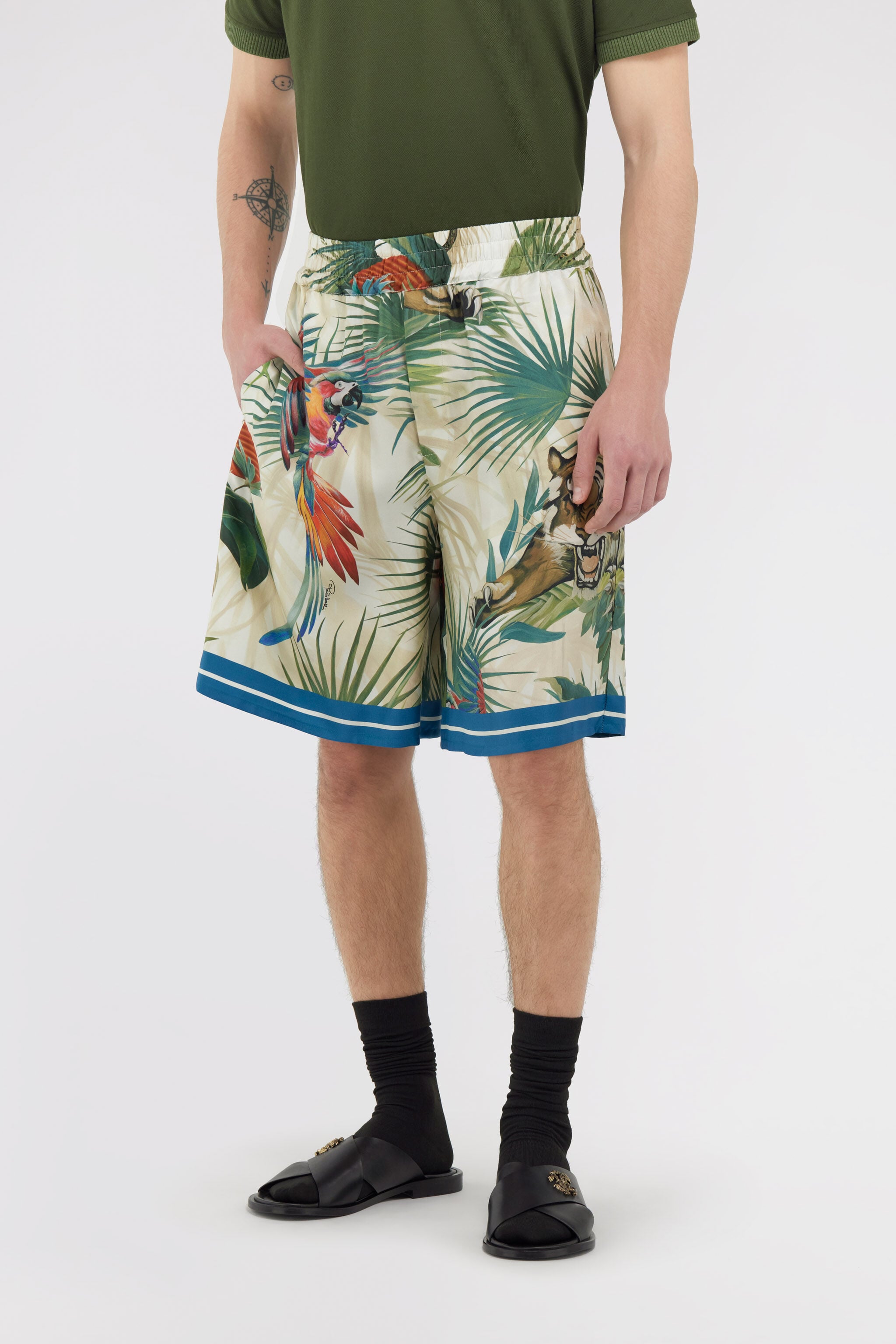 RC Jungle Print Shorts Grün SRT272-4QL46