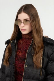 RC Lunettes de soleil sans monture à forme ronde SHINY LIGHT GOLD VALD15-ID255