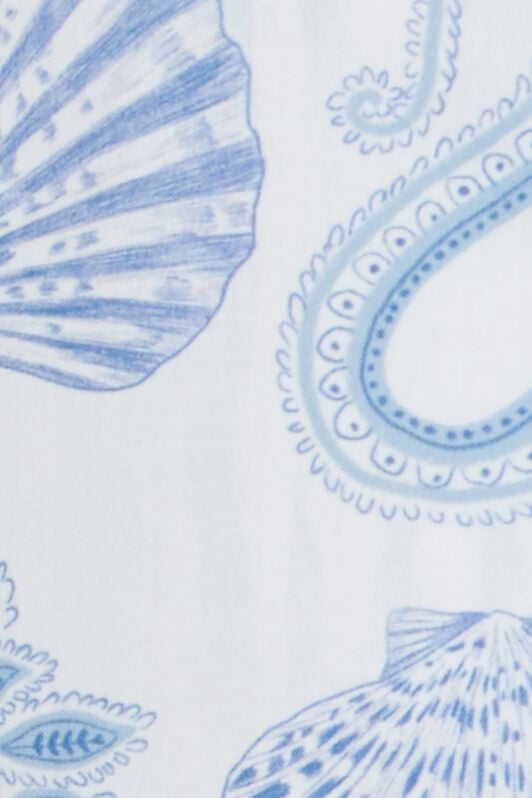 JU Marine-Print Cotton Dress JU Marine-Print Cotton Dress Light blue UJT10T-7MO39