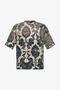 RC T-shirt con stampa Broccato Nero/Bianco TRT62T-4QN14