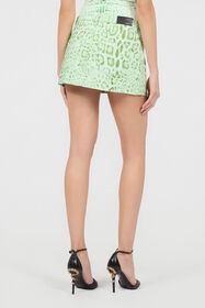 RC Jaguar Mint Print Denim Mini Skirt PISTACHIO GREEN XQJ302-DAT23